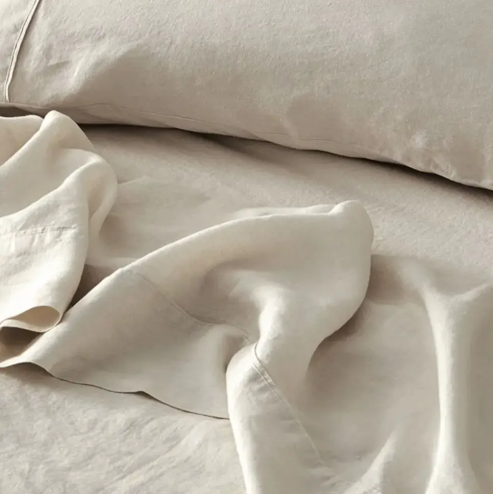 Antwerp Linen Fitted Sheet - Natural