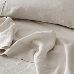 Antwerp Linen Fitted Sheet - Natural