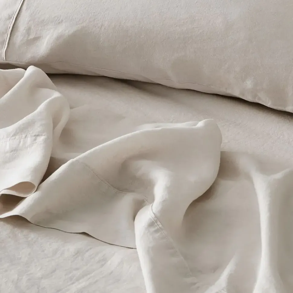 Antwerp Linen Fitted Sheet - Natural