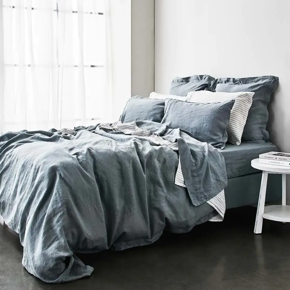 Antwerp Linen Flat Sheet - Cloud