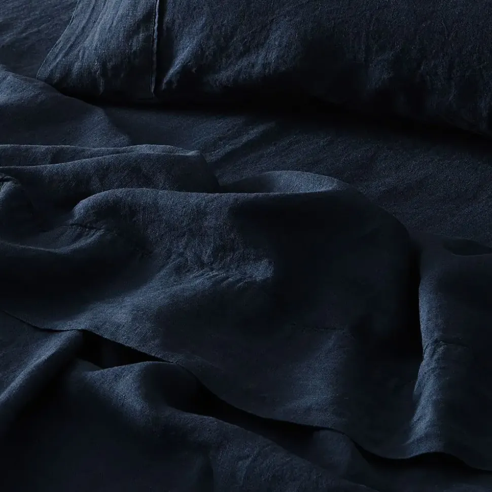 Antwerp Linen Flat Sheet - Ink