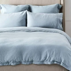 Antwerp Linen Quilt Cover - Cloud