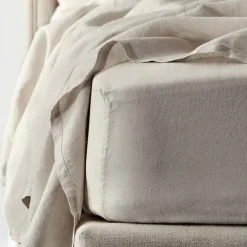 Antwerp Linen Quilt Cover - Natural