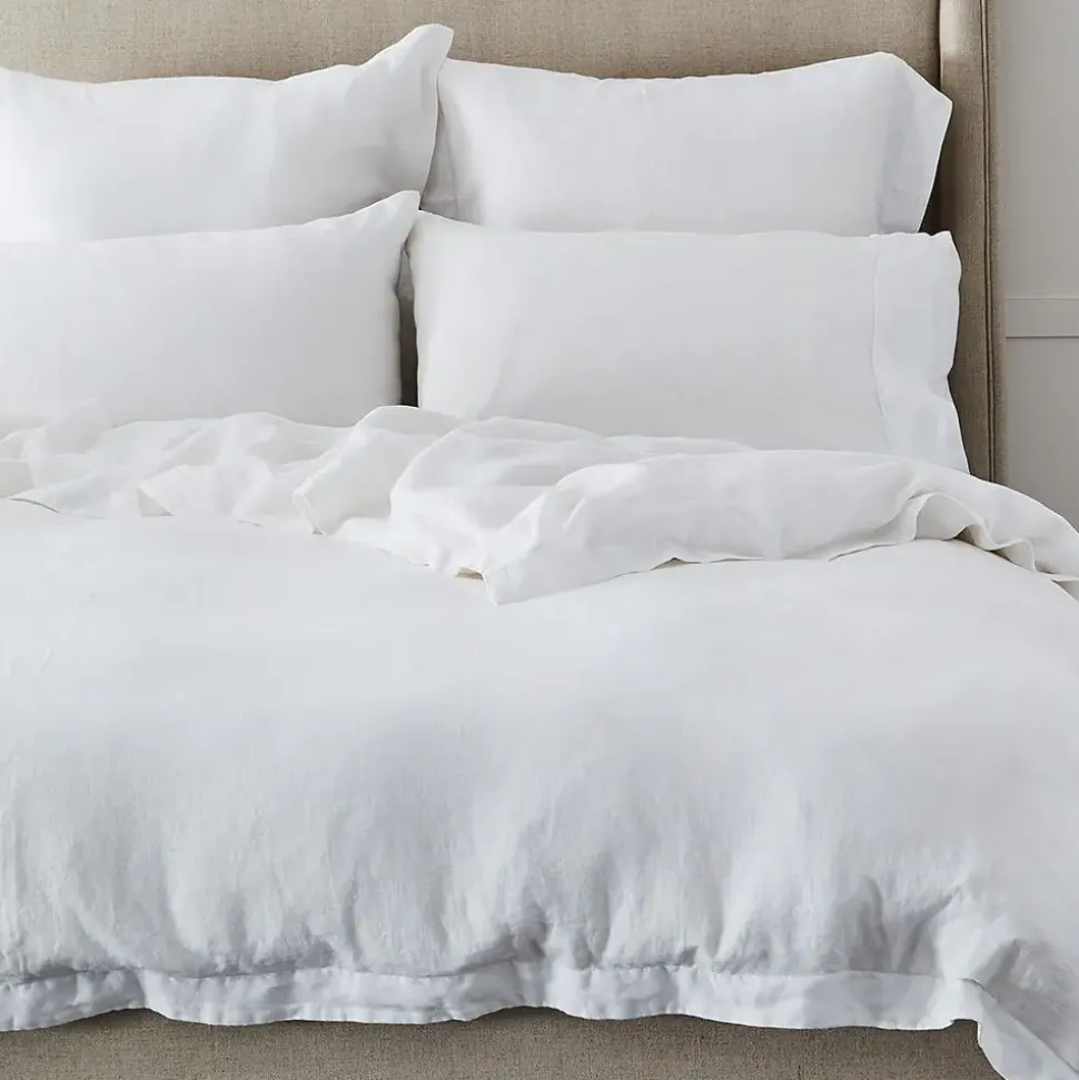 Antwerp Linen Quilt Cover - White