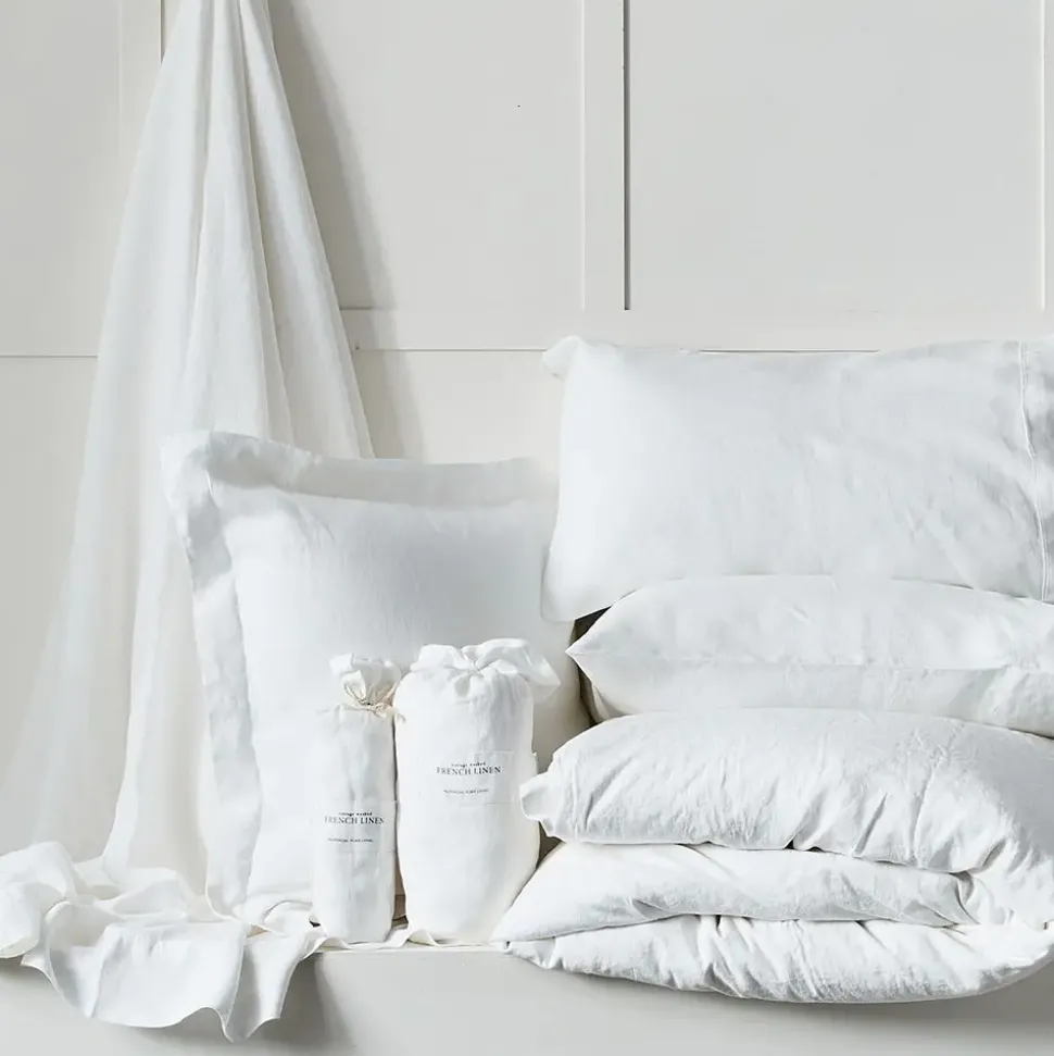 Antwerp Linen Quilt Cover - White