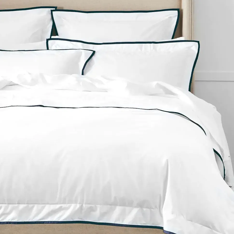 Bermuda Quilt Cover - White & Ink