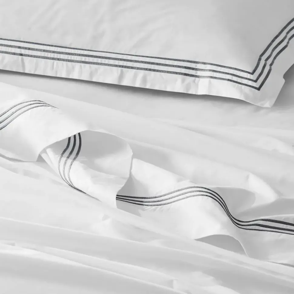 Chateau Flat Sheet - White & Dove
