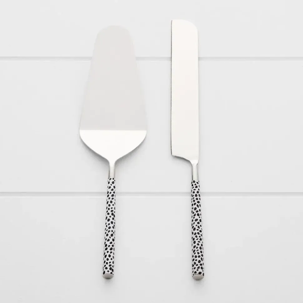 Cheetah Cake Server Set