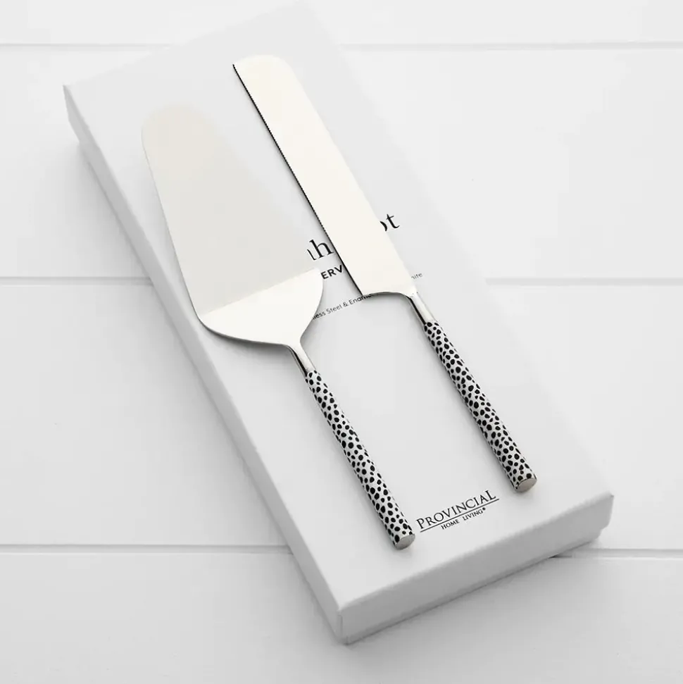 Cheetah Cake Server Set