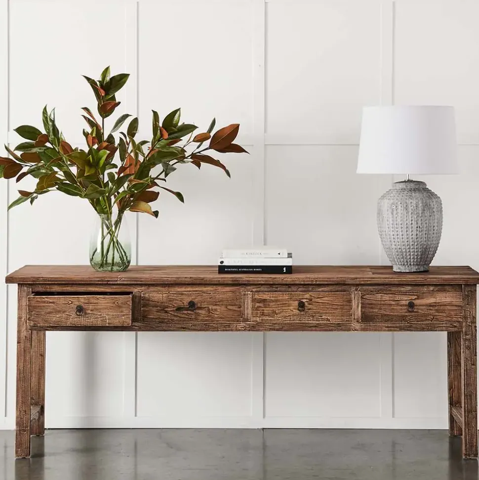 4 Drawer Elm Sofa Table