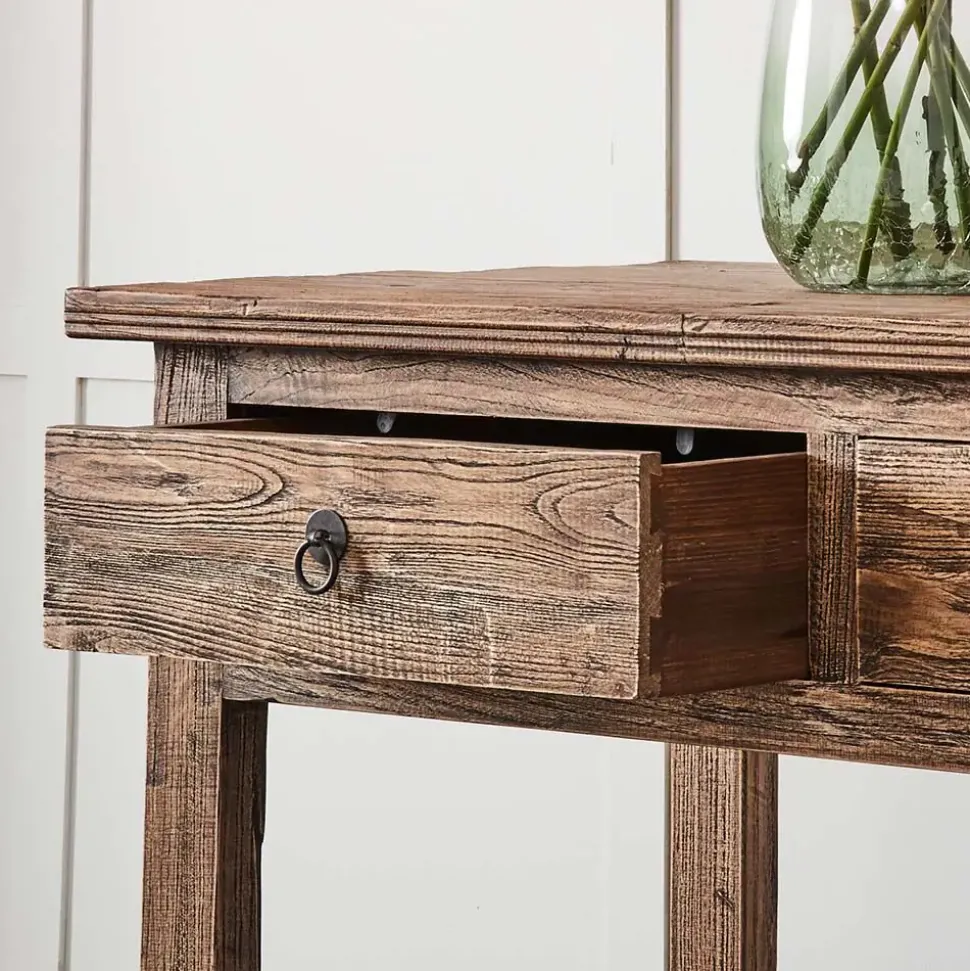4 Drawer Elm Sofa Table