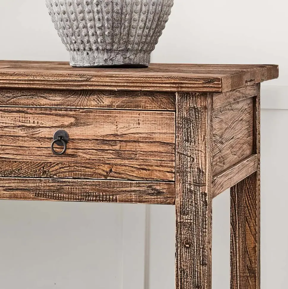 4 Drawer Elm Sofa Table