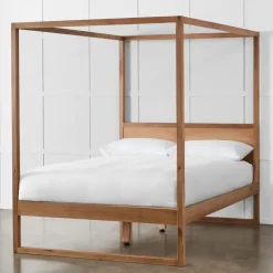 Frankie 4 Post Bed - Natural