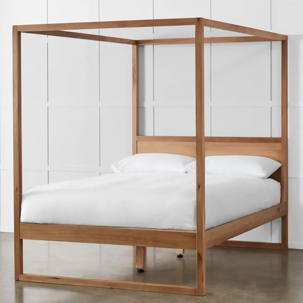 Frankie 4 Post Bed - Natural