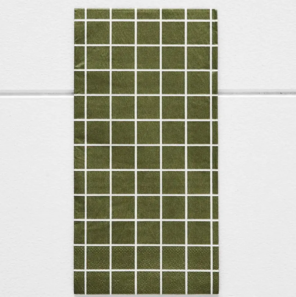 Grid Dinner Serviette 30 Pk