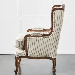 Khadi Hickory Stripe Armchair