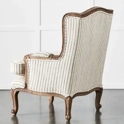 Khadi Hickory Stripe Armchair