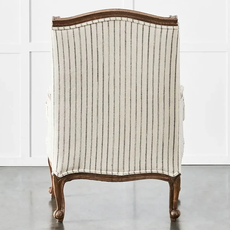 Khadi Hickory Stripe Armchair