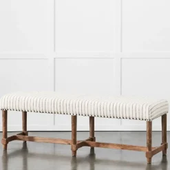 Khadi Hickory Stripe Bench