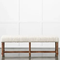 Khadi Hickory Stripe Bench