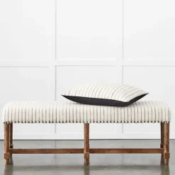 Khadi Hickory Stripe Bench