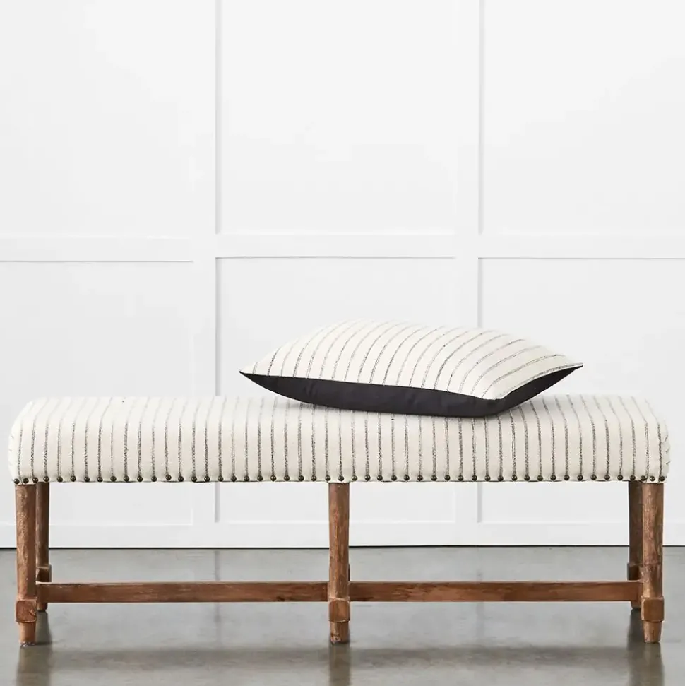 Khadi Hickory Stripe Bench