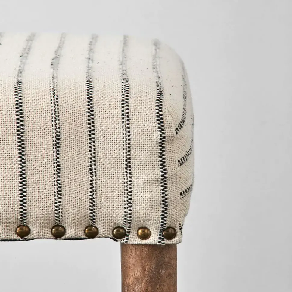 Khadi Hickory Stripe Bench