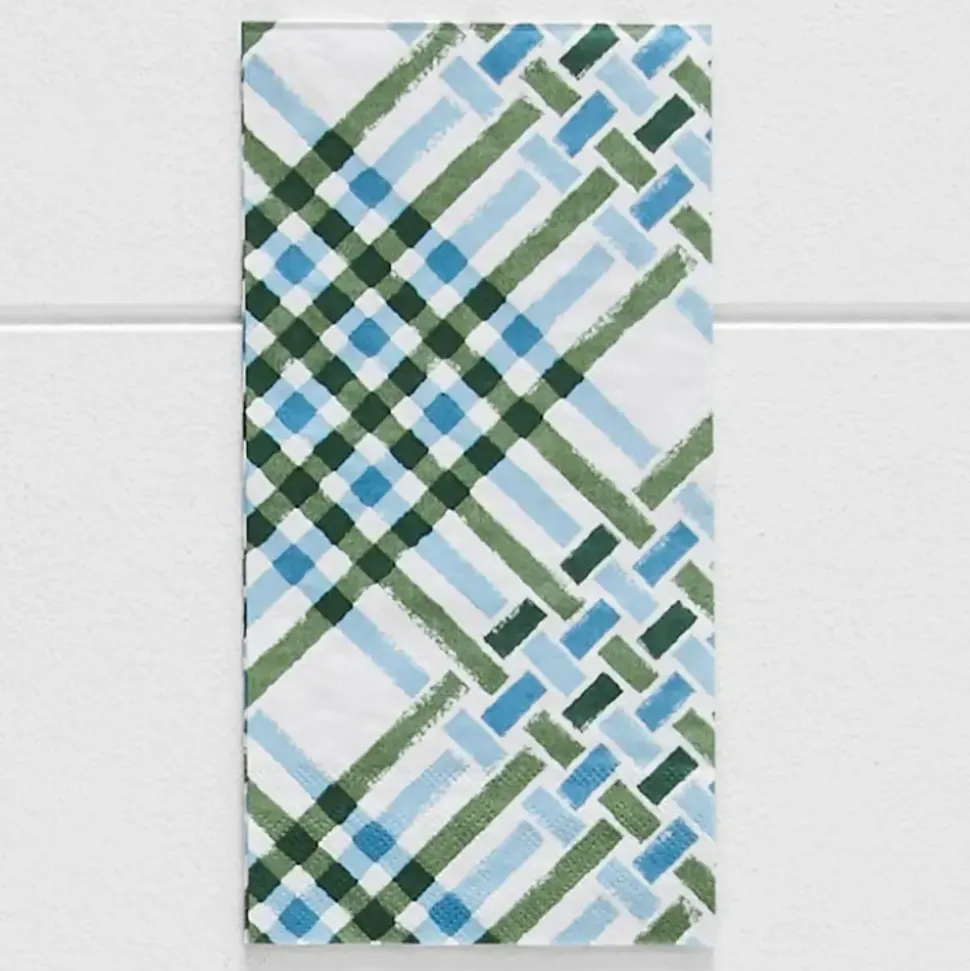 Lattice Green Dinner Serviettes 30 Pk