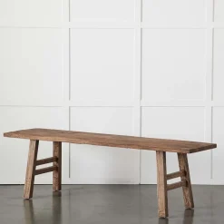 Rustic Elm Bench