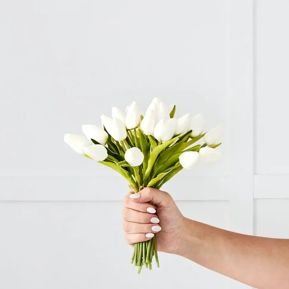 White Tulip Bunch